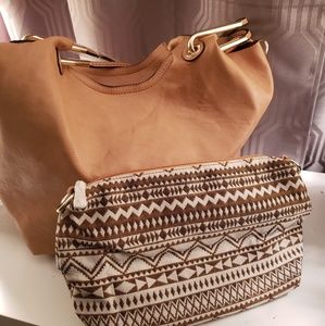 2 in 1 Hobo with tribal mini purse  included